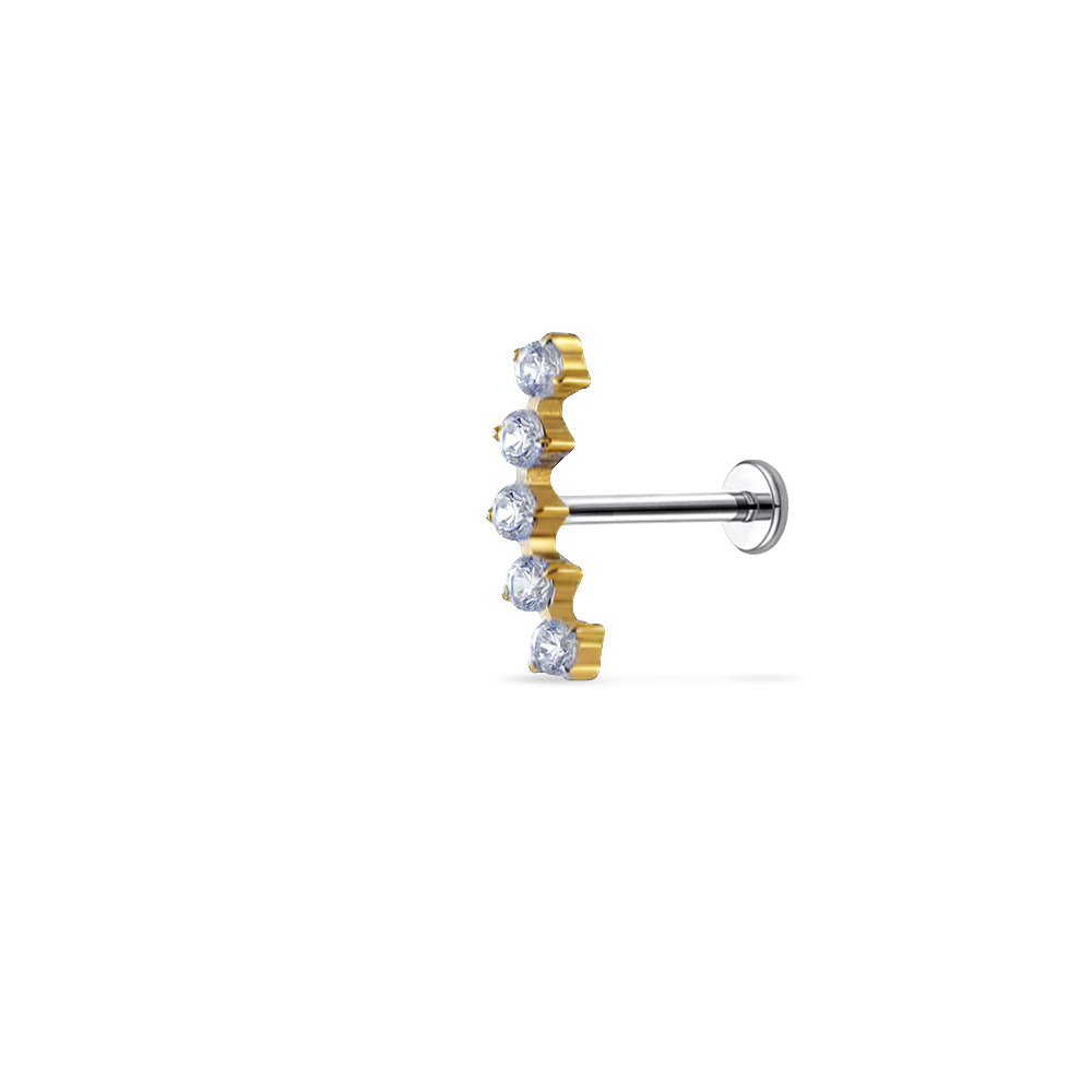 Piercingroom by Jay حلق Curve بخمسة أحجار تيتانيوم — صورة 6