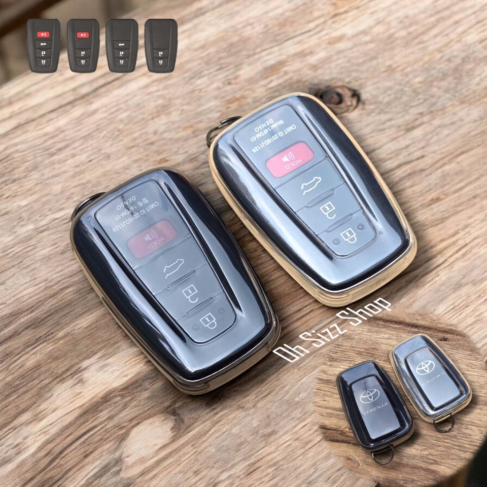 เคสรีโมท Toyota Cross CHR  (Fortuner ใส่ไม่ได้)  ทรงวี แบบบางเข้ารูป  ปกป้องรีโมท (Ultra Thin See Through Transparent