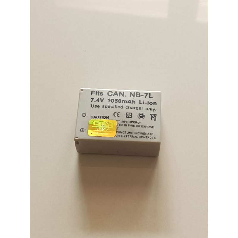 แบตกล้องดิจิตอล Canon รุ่น NB-7L                             ยี่ห้อ SPA 7.4V 1050mAh