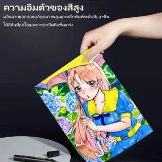 MW ปากกามาร์คเกอร์ 2 หัว Marker ปากกาเมจิก ปากกาวาดภาพ ชุด สำหรับวาดภาพ