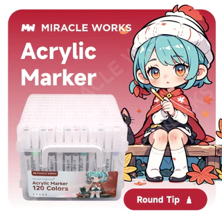 MW ปากกาอะคริลิค Acrylic Marker ชุดปากกามาร์กเกอร์อะคริลิค มาร์คเกอ Pen เครื่องเขียน 36/48/60/80/120 สี