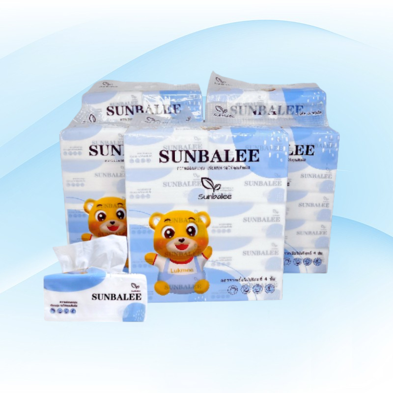 [ลัง 10 แพค] SUNBALEE หมีขาว กระดาษทิชชู่เช็ดหน้า ห่อ336แผ่น หนา4ชั้น แพค10ห่อ - รูปที่ 7