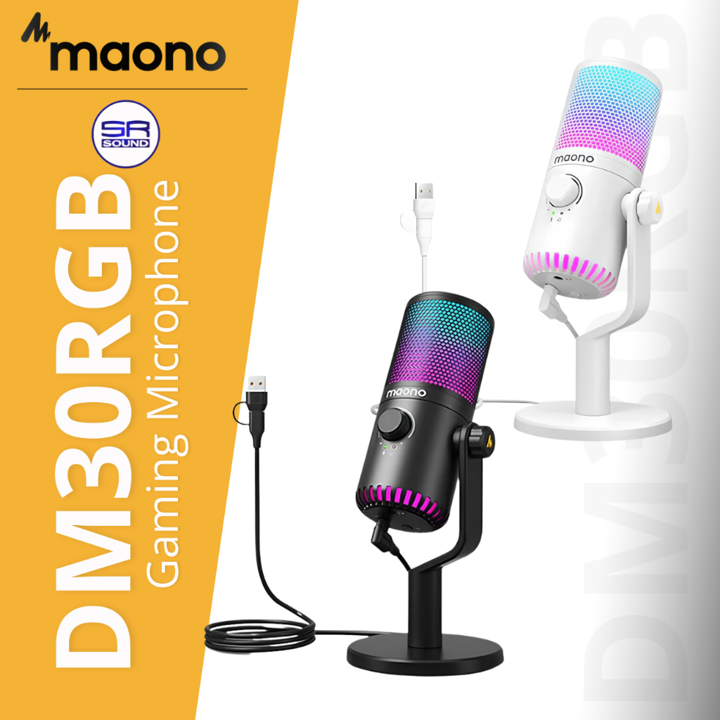 MAONO DM30RGB USB Gaming Microphone ไมโครโฟน condenser สำหรับ podcast หรือ live streaming
