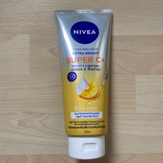 (ปรับขนาด/แพ็คเกจ)นีเวีย เซรั่มผิวกาย กันแดด SPF 50 PA +++ NIVEA Extra Bright เอ็กซ์ตร้า ไบรท์ Super C, Repair&Protect