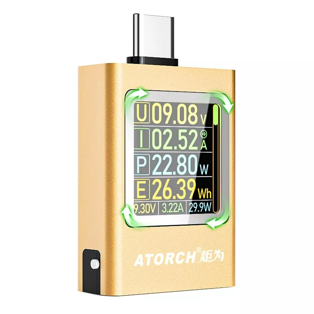 AT085 multi-function Type-C PD3.1 charger เครื่องตรวจจับแรงดันไฟฟ้าและกระแส power meter