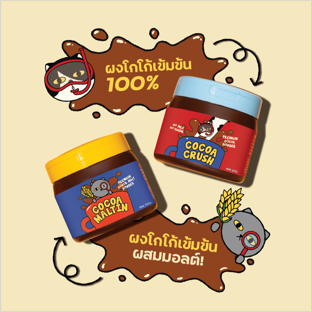 Monster and friends Cocoa Crush & Cocoa Maltin ผงโกโก้แท้ 100% และ ผงโกโก้เข้มข้นผสมมอลต์ - รูปที่ 4