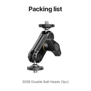 Ulanzi R102 Double Head Clamp แคลมป์ 2 หัว ต่อไมค์ ไฟเซลฟี่ รองรับ Rig กล้อง และขาตั้งมือถือ