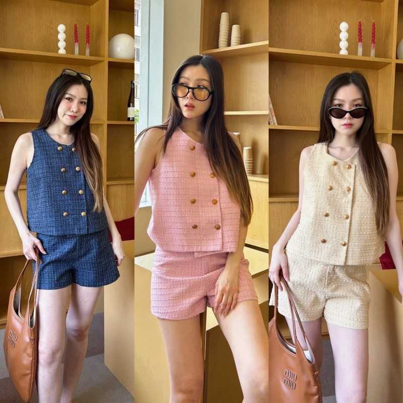 tshopofficial เซต Raspberry tweed