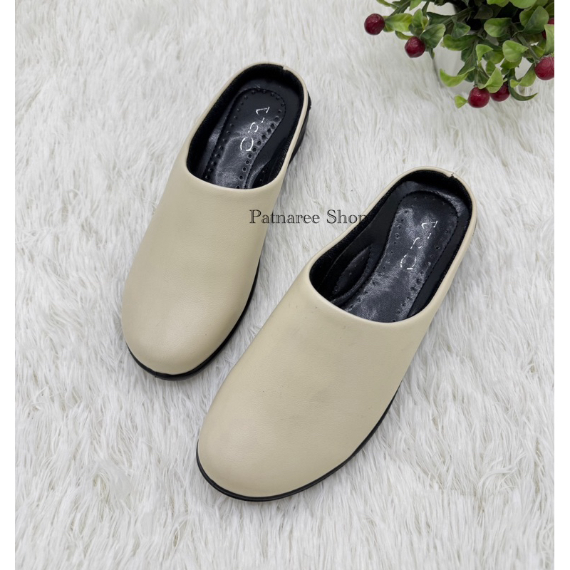 ⭐️พร้อมส่ง⭐️รองเท้าเปิดส้น แบบสวม รุ่น AB27 หนังนิ่ม ใส่สบายเท้า Size 36-41