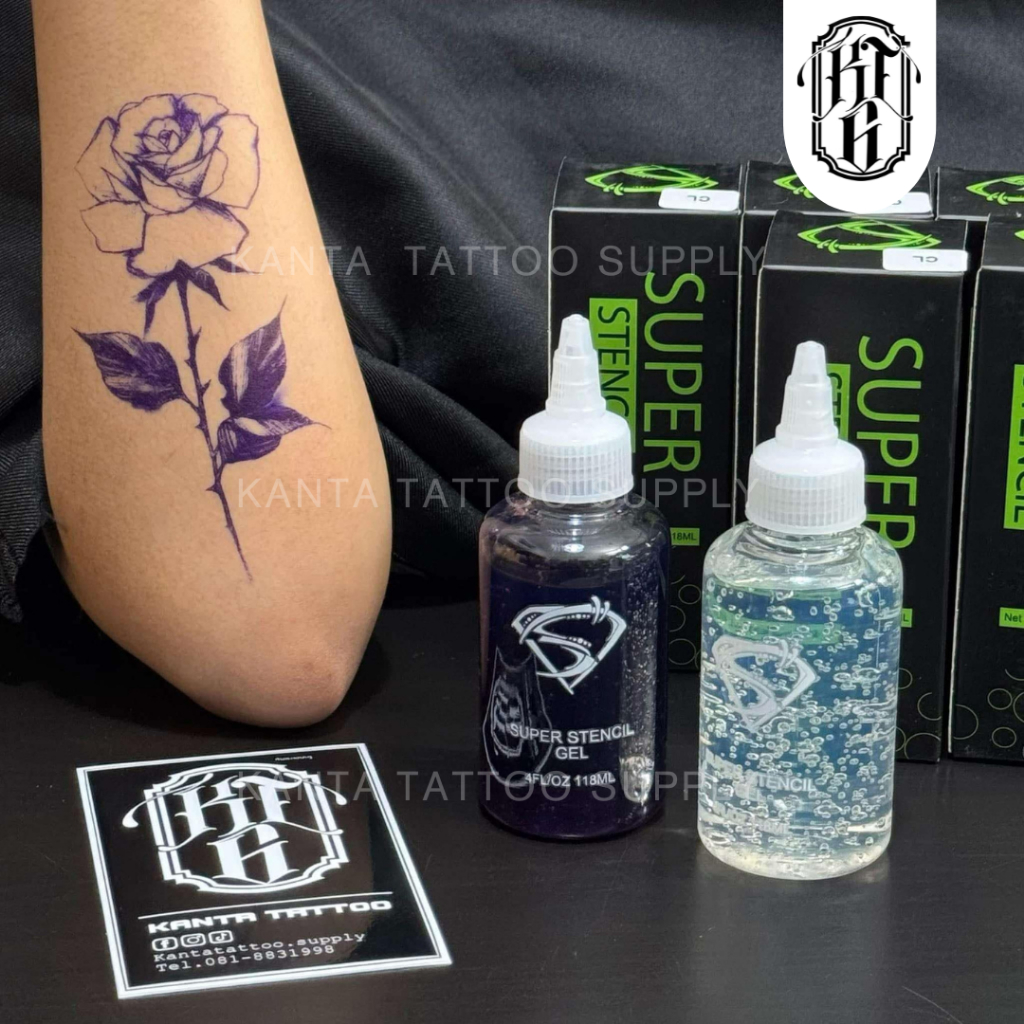น้ำยาลอกลาย EZ Super stencil Gel น้ำยาลอกลายสักคุณภาพสูง ชนิดเจลใช้งานง่าย
