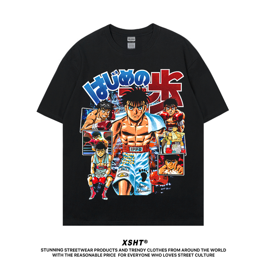 🔥พร้อมส่ง🔥 เสื้อ Anime : Hajime no Ippo (ก้าวแรกสู่สังเวียน) - Black (สีดำ) by XSHT