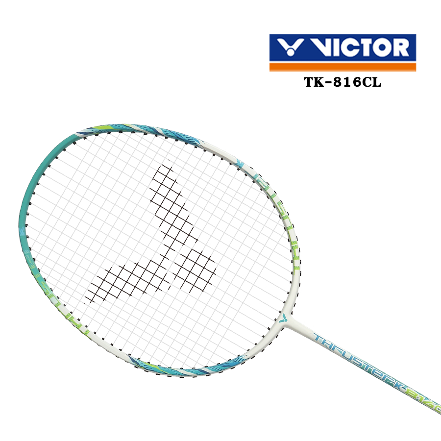 VICTOR ไม้แบดมินตัน พร้อมขึ้นเอ็น รุ่น TK-816CL แถม ซอง (สินค้าขึ้นเอ็นแล้วพร้อมส่ง)