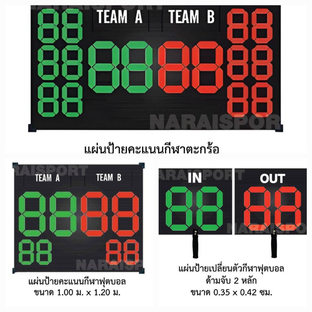 ***ของแท้ส่งไว*** ป้ายคะแนนกีฬา ป้ายคะแนนตะกร้อ ป้ายคะแนนฟุตบอล ตัวพลิกอย่างดีไม่หัก  ขนาดมาตรฐาน