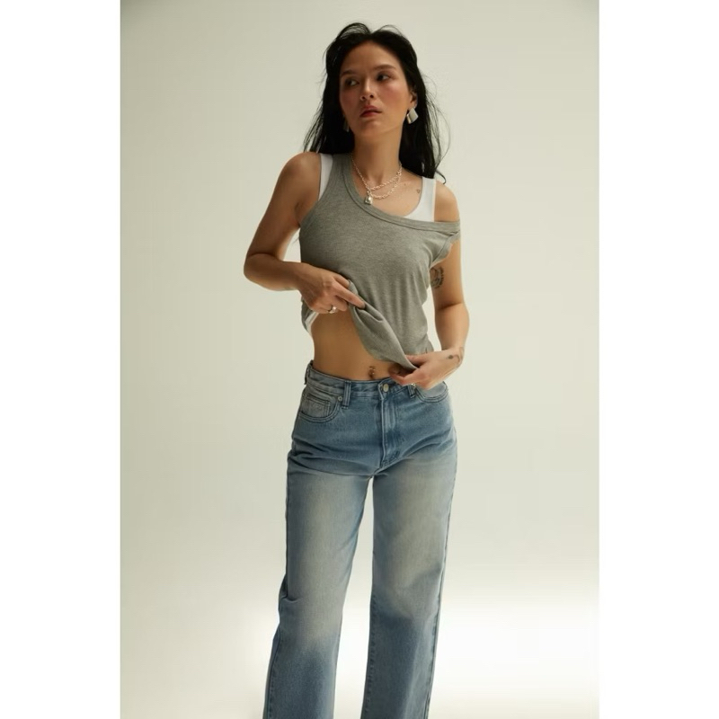 ส่งต่อกางเกงยีนส์ maison KEEPS | Prime Jeans V.2 สี Sky ไซส์ S