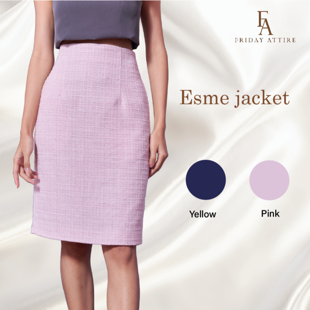 Friday Attire กระโปรงสอบเอวปีน (FS-014)