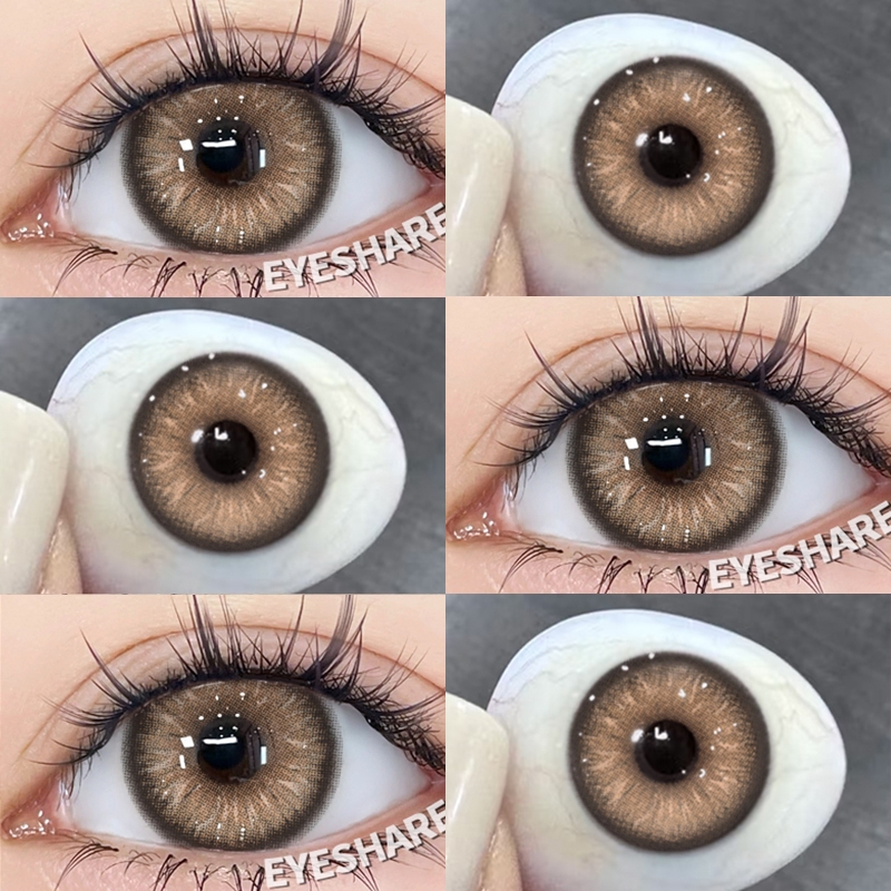 {COD} - คอนแทคเลนส์ Eyeshare Seine สีน้ำตาล 1 คู่ 14.0mm เลนส์แฟชั่นสีมินิ ใช้ได้ 1 ปี จัดส่งฟรี ค่าอมน้ำ 38%