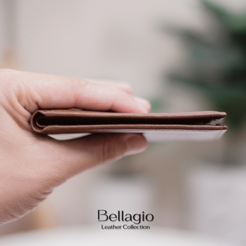 Bellagio รุ่น Merino Slim Wallet กระเป๋าสตางค์ผู้ชายหนังวัวแท้ ทรงบางสลิม พกพาสะดวก