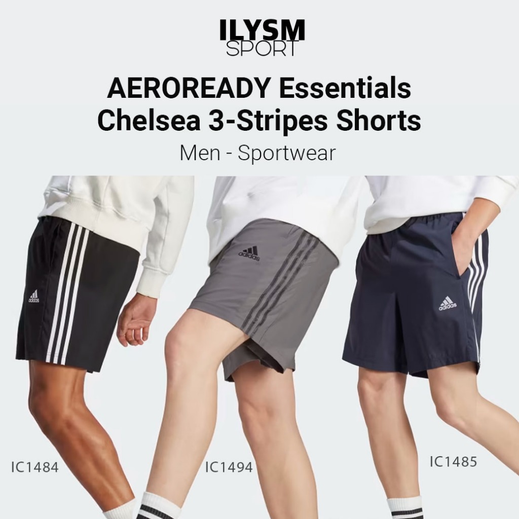 Adidas AEROREADY Essentials Chelsea 3-Stripes Shorts กางเกงขาสั้นผู้ชาย (IC1484, IC1485, IC1494)
