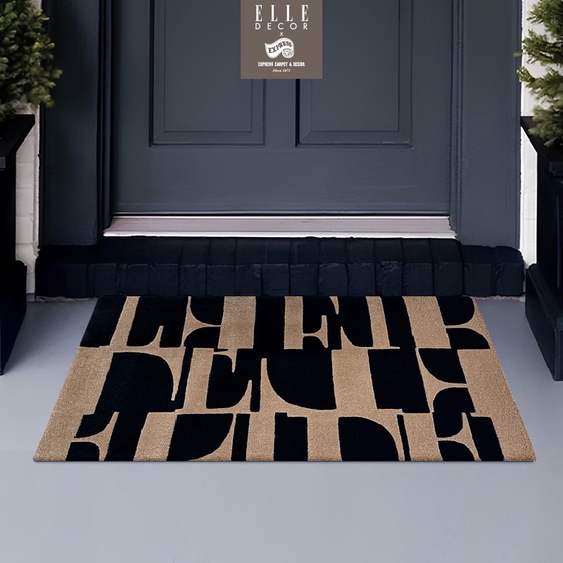 EXPRESS CARPET x ELLE DECOR พรมปูพื้นดีไซน์ Monogram (โมโนแกรม) Size 50x80 cm.
