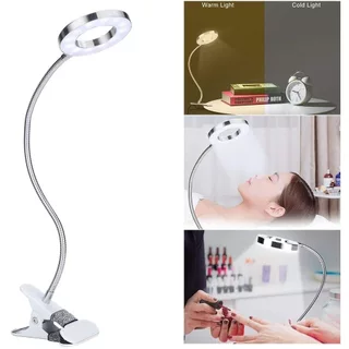 โคมไฟตั้งโต๊ะ LED แสงขาวปรับได้ 3 ระดับ โคมไฟเสริมความงาม โคมไฟต่อขนตา