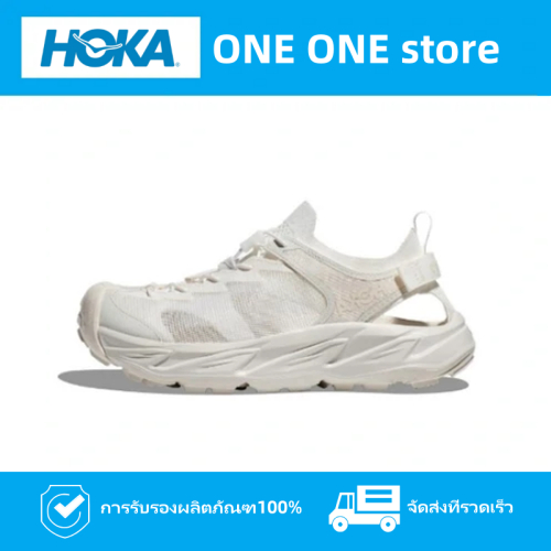【จัดส่งที่รวดเร็ว】HOKA ONE ONE HOPARA 2 White Sandals รองเท้าแตะ Unisex 1147650-RAWW