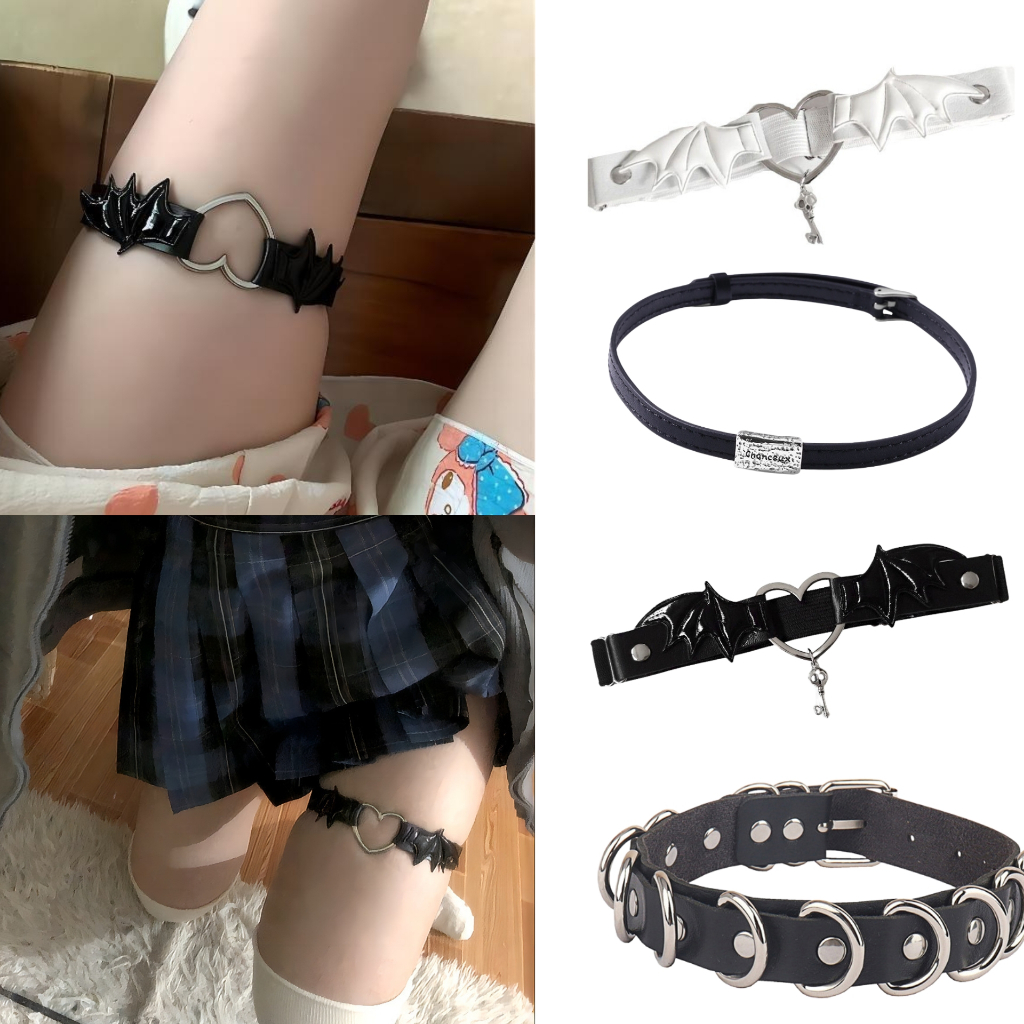 📌พร้อมส่งด่วนจากกรุงเทพ📌สายรัดต้นขา เข็มขัดขา ที่รัดต้นขา สไตล์โกธิค วินเทจ พังค์ cosplay