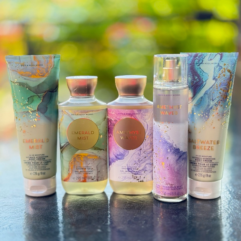 SALTWATER BREEZE,Amethyst Waves,Emerald 🌸 แท้💯%Mist bath & body works