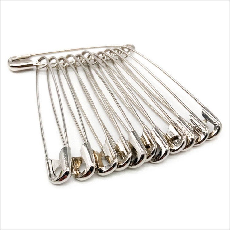 เข็มกลัดสแตนเลส สีเงิน สีทอง เข็มกลัดพวง(เกรดดี) 1พวง 10ชิ้น