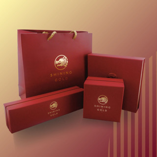 SHINING GOLD [เฉพาะกล่อง] กล่องใส่เครื่องประดับ กล่องสร้อยข้…