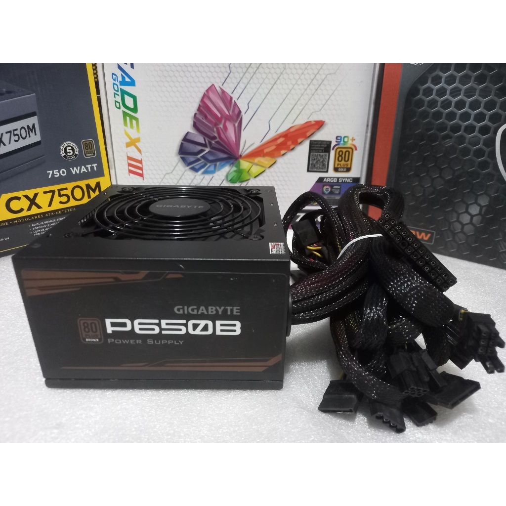 PSU ประกัน 3เดือน Gigabyte P650B 650W 80+Bronze มือ2 / power supply / PSU / พาวเวอร์ซัพพลาย
