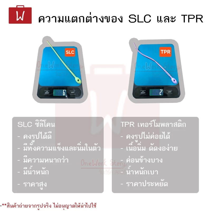 Oneworkstory สายรัด ซิลิโคน l SLC/TPR DIY ที่รัดสายชาร์จ สายคล้องพวงกุญแจ เคเบิ้ลไทร์ Reusable Silicone cable tie thumbnail 5