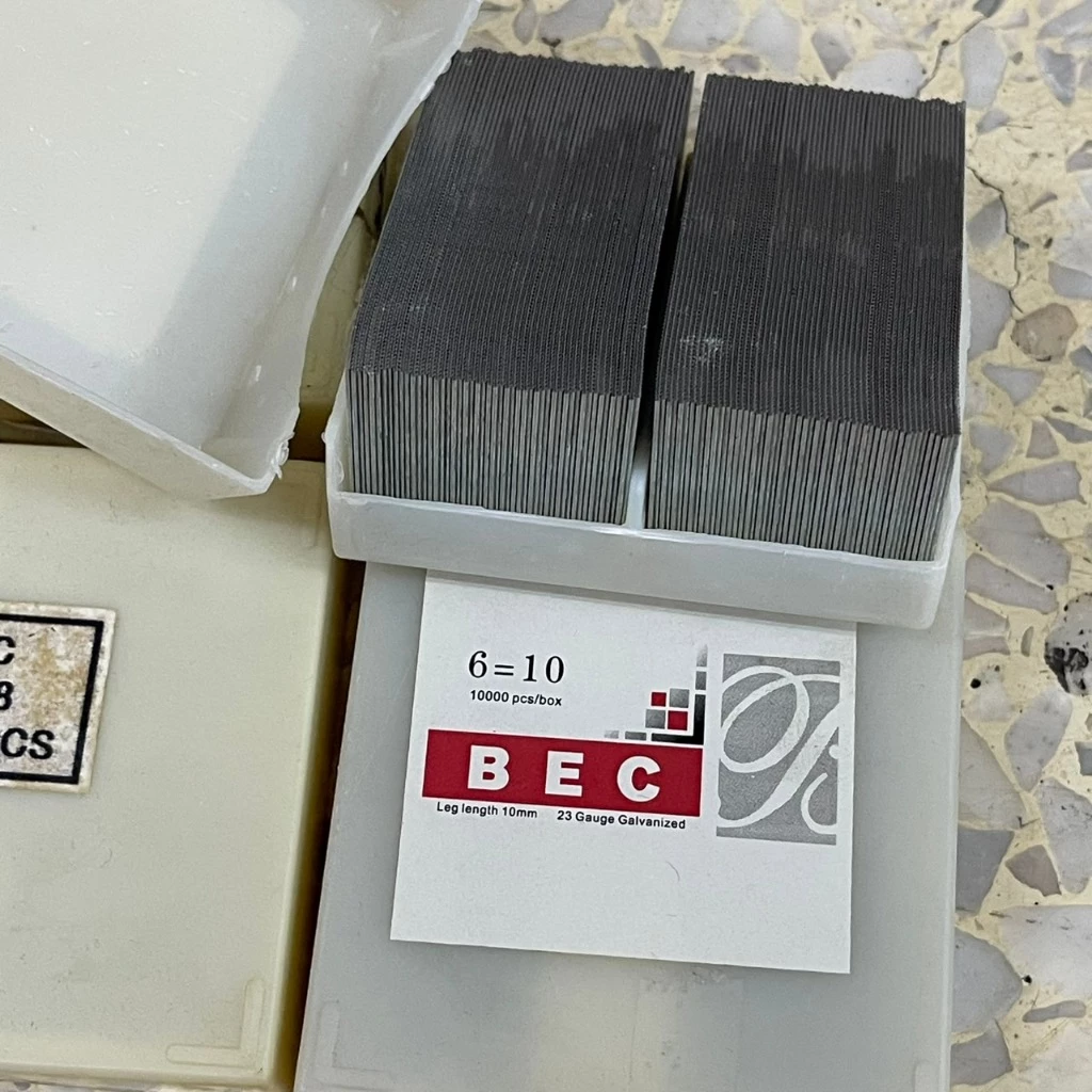 ลูกยิงตะปูลม ยี่ห้อ BEC ใช้กับเครื่องรุ่น P625 มีหลายขนาด ลูกยิง ใช้กับเครื่องยิงตะปูลม ลูกแม็ก