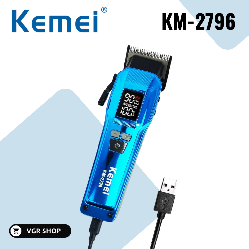 KEMEI ปัตตาเลี่ยนตัดผม รุ่น KM-2796 เน้นตัดผม มีหน้าจอ LCD รอบหมุน 9000RPM พร้อมส่งจากไทย - รูปที่ 5