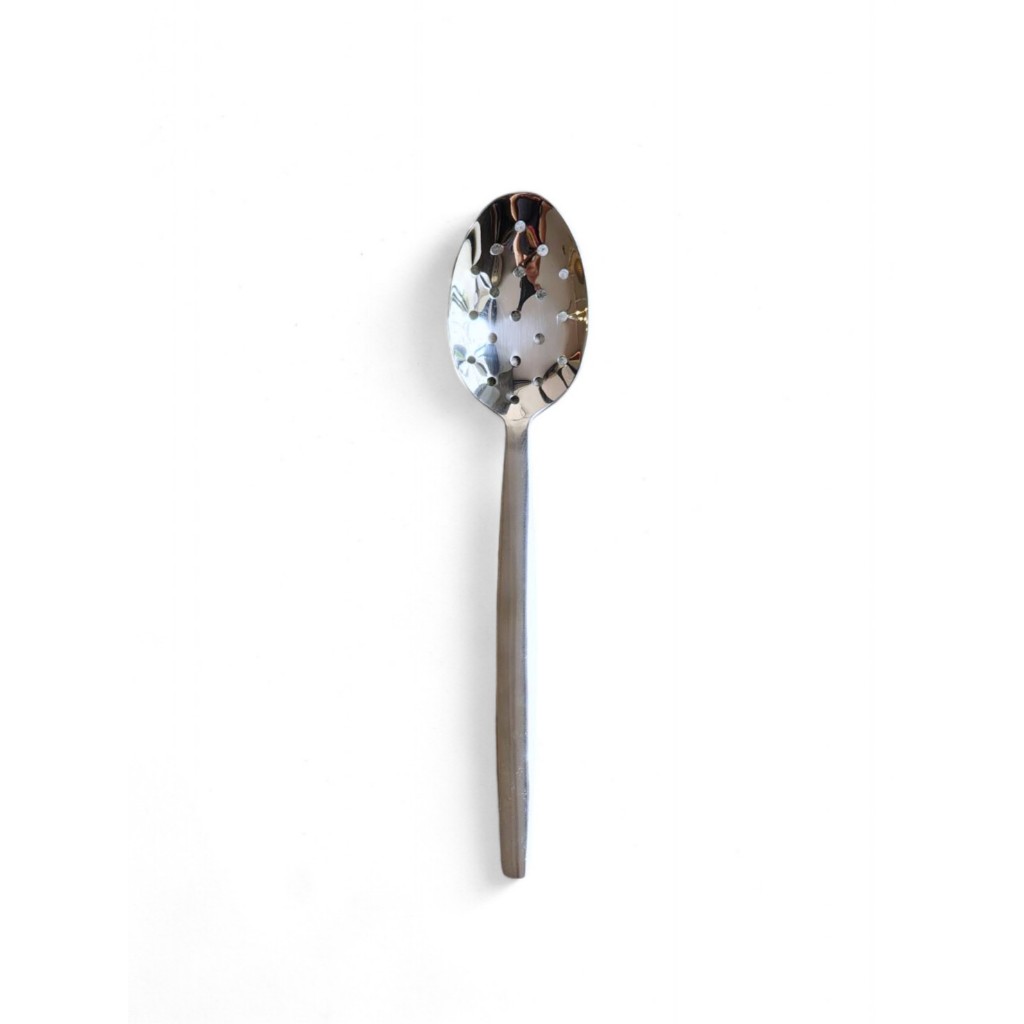 NS020SI Perforated Spoons with Flats handle (ช้อนตักไข่แซลมอล)