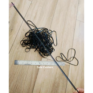 หนังยาง เส้นใหญ่ สีดำ (TM) วงใหญ่มาก หนา 0.4 cm x พับทบ 18-20 cm (50 กรัม) สำหรับรัดของ แข็งแรงมาก ทนทาน ยืดหยุ่นดี