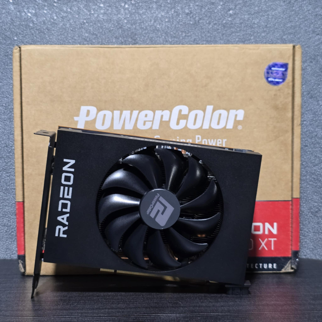 VGA (การ์ดแสดงผล) POWERCOLOR FIGHTER AMD RADEON RX 6500 XT 4GB GDDR6 (ITX) (1 FAN) มือ2/มีประกันศูนย