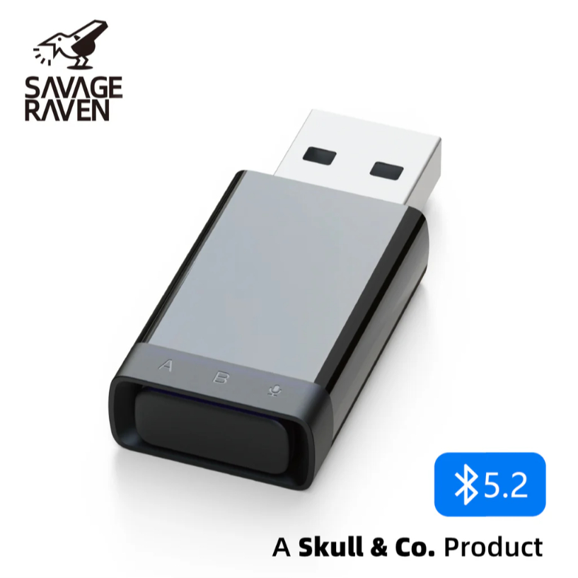 Skull & Co. AudioDrive: Bluetooth 5.2 Audio Adapter for PS4/PS5/SWITCH/PC and Other Devices