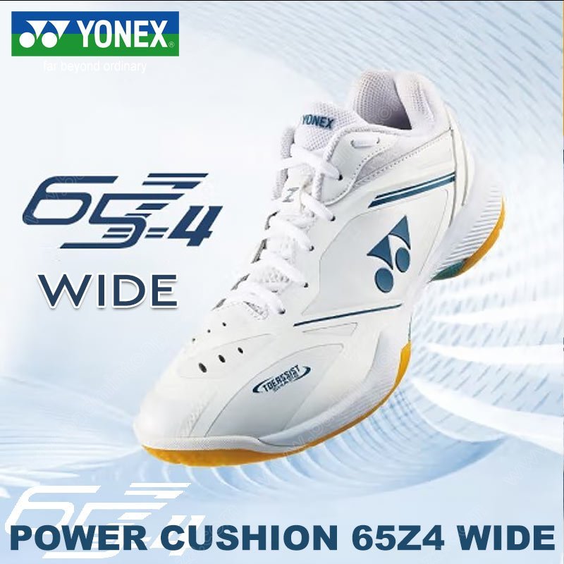 【 ของแท้ 💯% 】2026. รองเท้าแบดมินตันโยเน็กซ์ POWER CUSHION 65 Z4 สีขาว หน้ากว้าง (SHB65Z4W1E-WH)