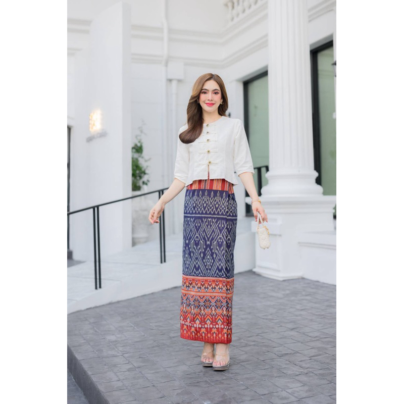 ผ้าถุงเย็บสำเร็จแบบผูก ผ้าฝ้ายพิมพ์ลายไทยเชียงใหม่ - รูปที่ 3