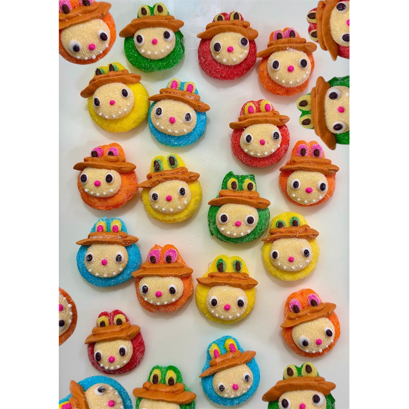 ขนมมาชเมลโล่หน้าลาบูบู้คละสี สีสันสวยงาม 30ชิ้น/แพ็ค