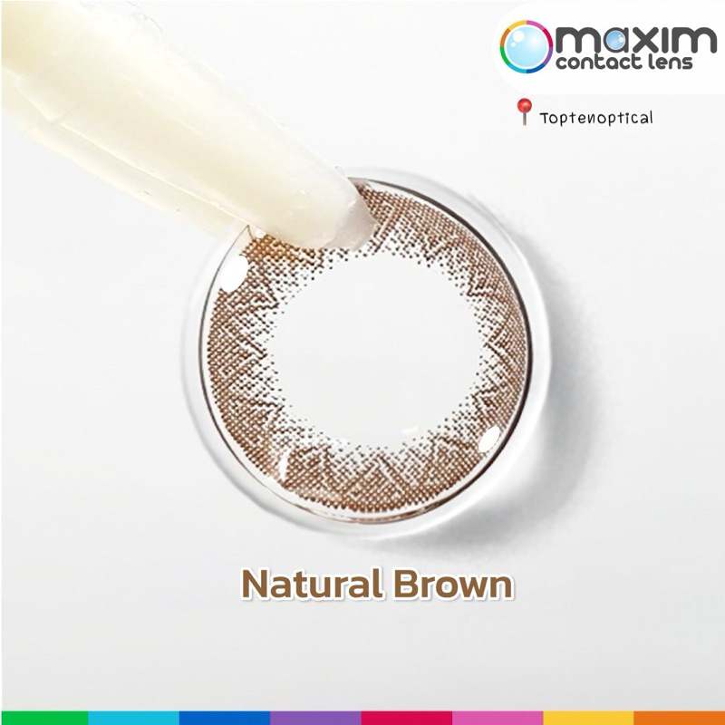 Maxim contactlens กล่องม่วง สี Natural brown