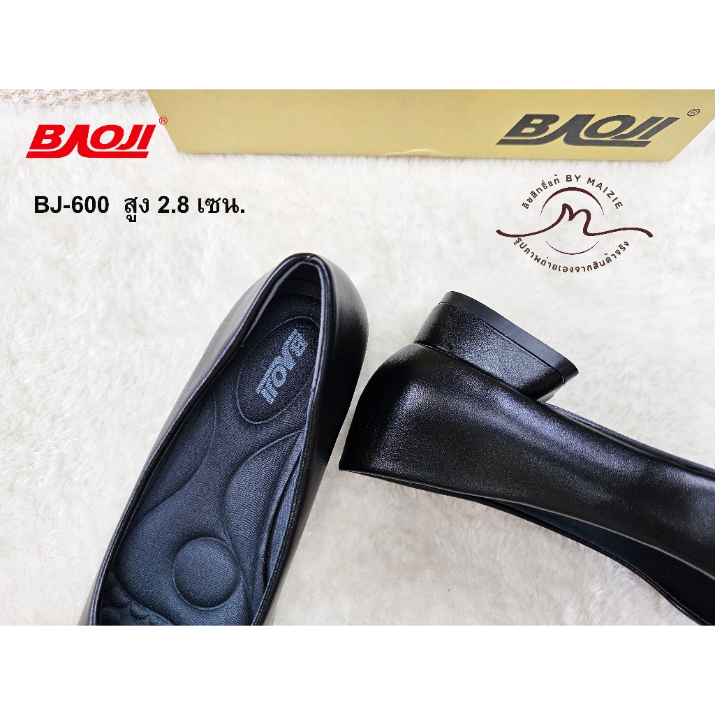 **BAOJI** [ลิขสิทธิ์แท้ ตัวแทนขายเอง] (BBJ-600) รองเท้าคัชชู ใส่ทำงาน *ผู้หญิง* ส้นสูง 2.8 ซม. เบาหวิว (By MAIZIE)
