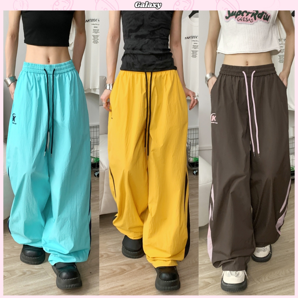 กางเกงขายาว กางเกงใส่เดินป่า เข้ากับทุกสไตล์ สีสันสดใส ขากว้าง เเห้งไว #010144