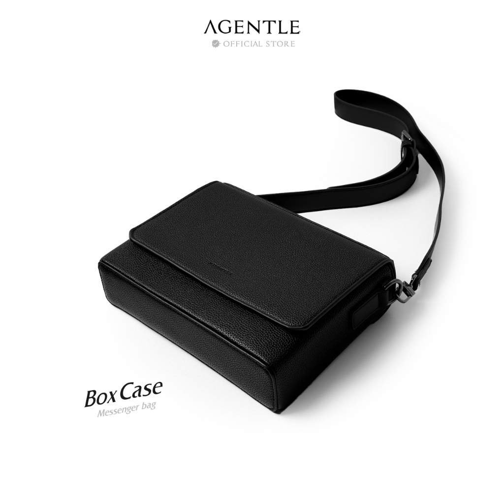 AGENTLE BOXCASE MENSENGER BAG กระเป๋าแมสเซนเจอร์ทรงกล่องสี่เหลี่ยมผู้ชาย 11นิ้ว