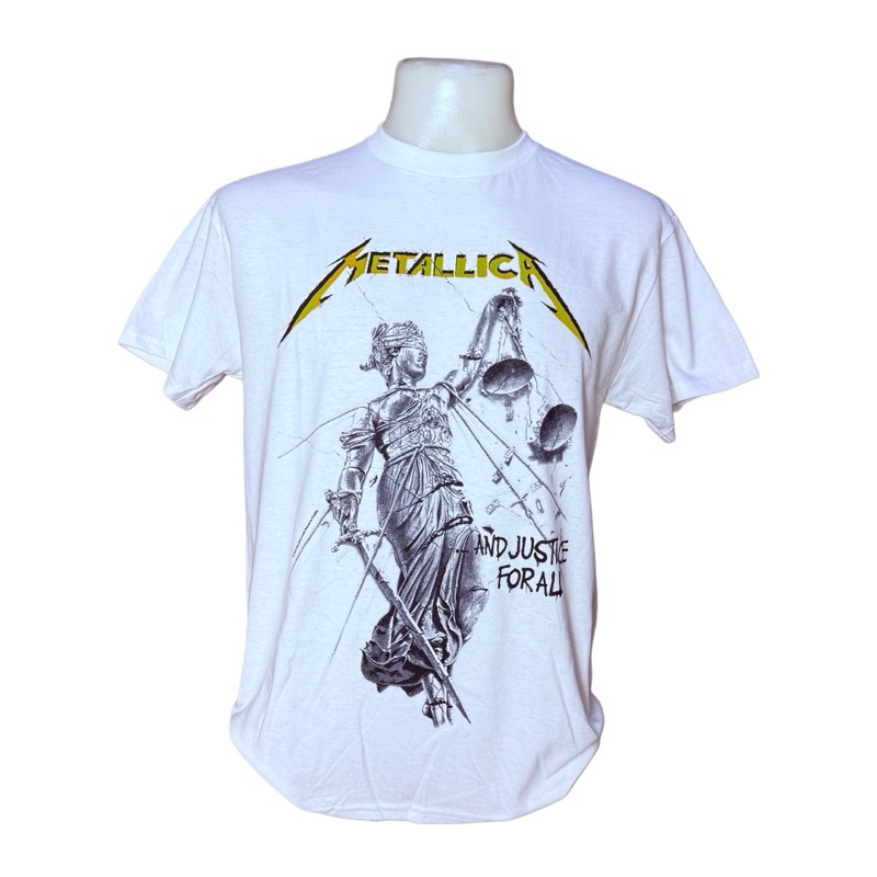 เสื้อวง METALLICA T-SHIRT ลาย AND JUSTICE FOR ALL (2024) ลิขสิทธิ์ของแท้ EU