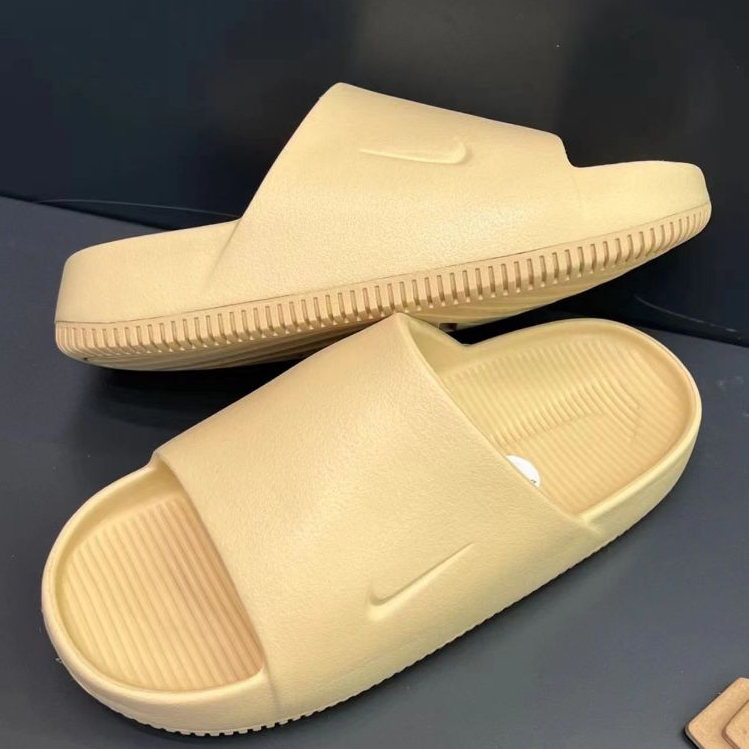Nike Calm Slide รองเท้าแตะแพลตฟอร์มลำลองผู้ชายส้นเตี้ยพิมพ์ลาย ของแท้ 100% สำหรับกีฬาในร่ม