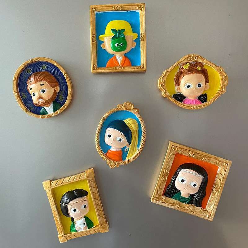 (ส่งจากไทย) ตุ๊กตาระบายสี 6ชิ้น ตุ๊กตาปูนปลาสเตอร์ DIY กราฟฟิตี ของเล่นทำมือ