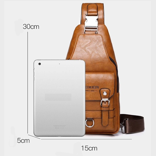 กระเป๋าคาดอก หนังpu แฟชั่น ผู้ชาย bag design รุ่น 129
