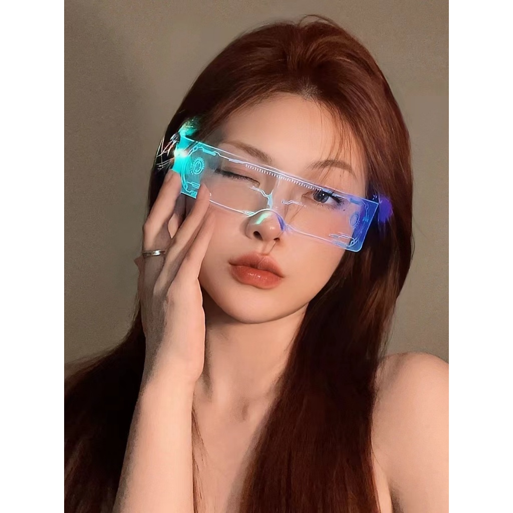 แว่นตาเล่นน้ำสงกรานต์แว่นตาใสแว่นตามีไฟแว่นตาไฟ กระพริบเก๋ๆ