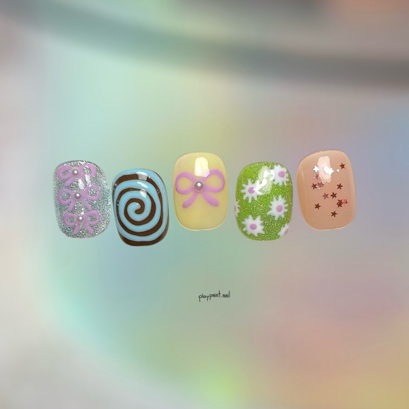 playpaint เล็บปลอม handmade (ถ่ายจากสินค้าจริง)